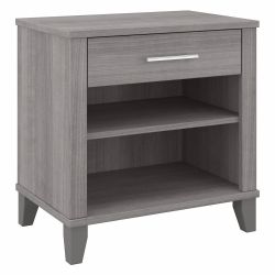Two Nightstands With Drawer And Shelves