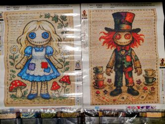 Alice in Wonderland Diamond Painting Kits Set of 2