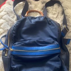 Tory Burch Navy Blue Backpack 