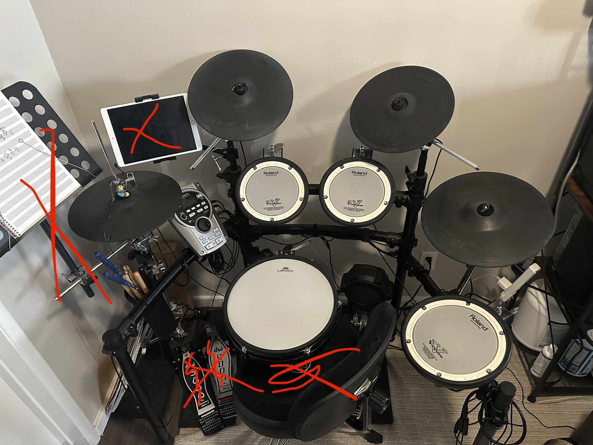 Roland TD-15 With Vh-10 Hi Hats.