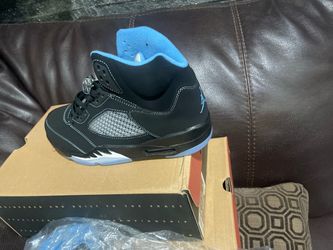 Air Jordan 5 Black University Blue Sneakers