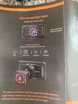 Baby Car Monitor HD Night Vision Camera