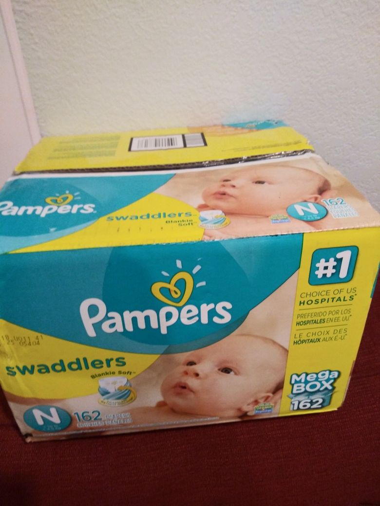 Pampers NB 162 total Priority to soonest pick up Only no Holds Lower offer will ignored $35 firm