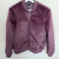 Armani Exchange Faux Fur Bomber Jacket 
