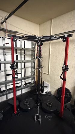Mikolo Cable Crossover Machine, Functional Trainer with 17 Adjustable Positions, Home Gym Equipment with High and Low Pulley System for LAT Pulldowns 