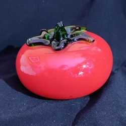 Vintage Murano Style Red Tomato Art Glass