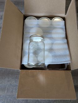 Dozen WIDE mouth Ball Mason Jars, 11 NEW 1 Gently used