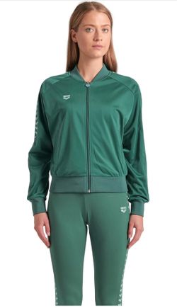 Arena Women’s Icons Relax IV Team Jacket Green Full Zip Track Jacket XL NWT