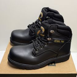 Men Steel Toe Work Boots (Wide Width) Size # 7 1/2 & 13 - BRAND NEW