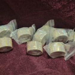 Roll of Sparkle Tape, 1 inch x 50 feet, Holographic Glitter, Sequins (Silver)           8 total