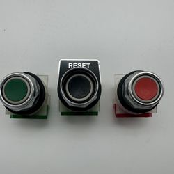LOT OF 3* Square D Push Button Switch | RED - GREEN - RESET