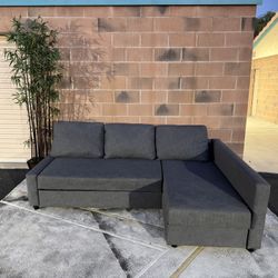IKEA Grey Sleeper Sectional with storage