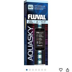 Fluval Aquasky 2.0 LED Aquarium Light – 12W, 15–24" – Adjustable RGB & 6500K White LEDs | App Controlled with Weather Effects