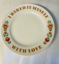 Heart “Baked With Love” Plate