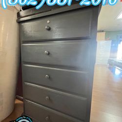 Grey Dresser With Lock New Mueble Chest 