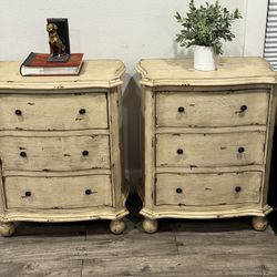 Pair Of Madison Park  Distressed Antique Look  Chest