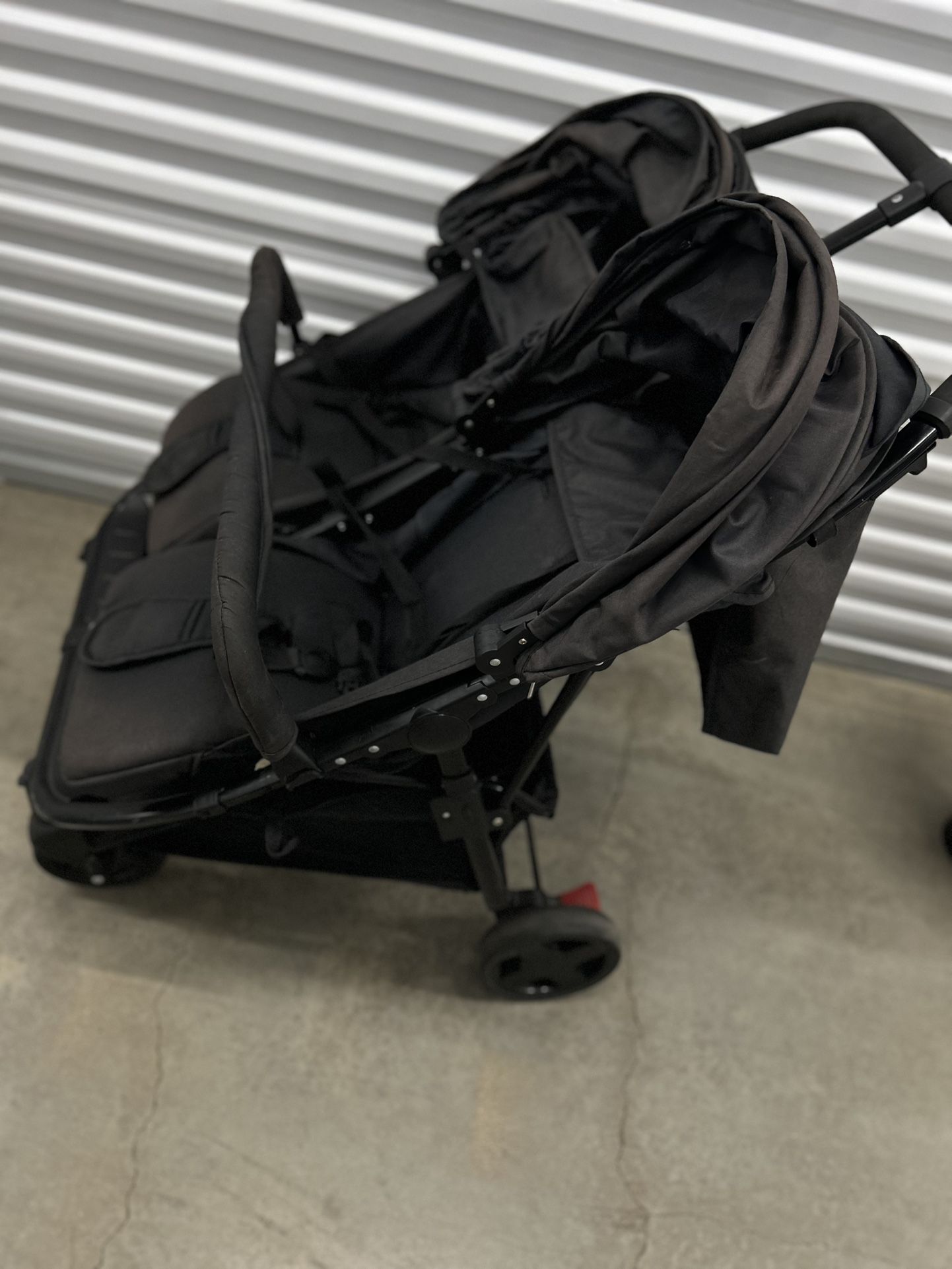 Vida Xl .com Double Stroller Black