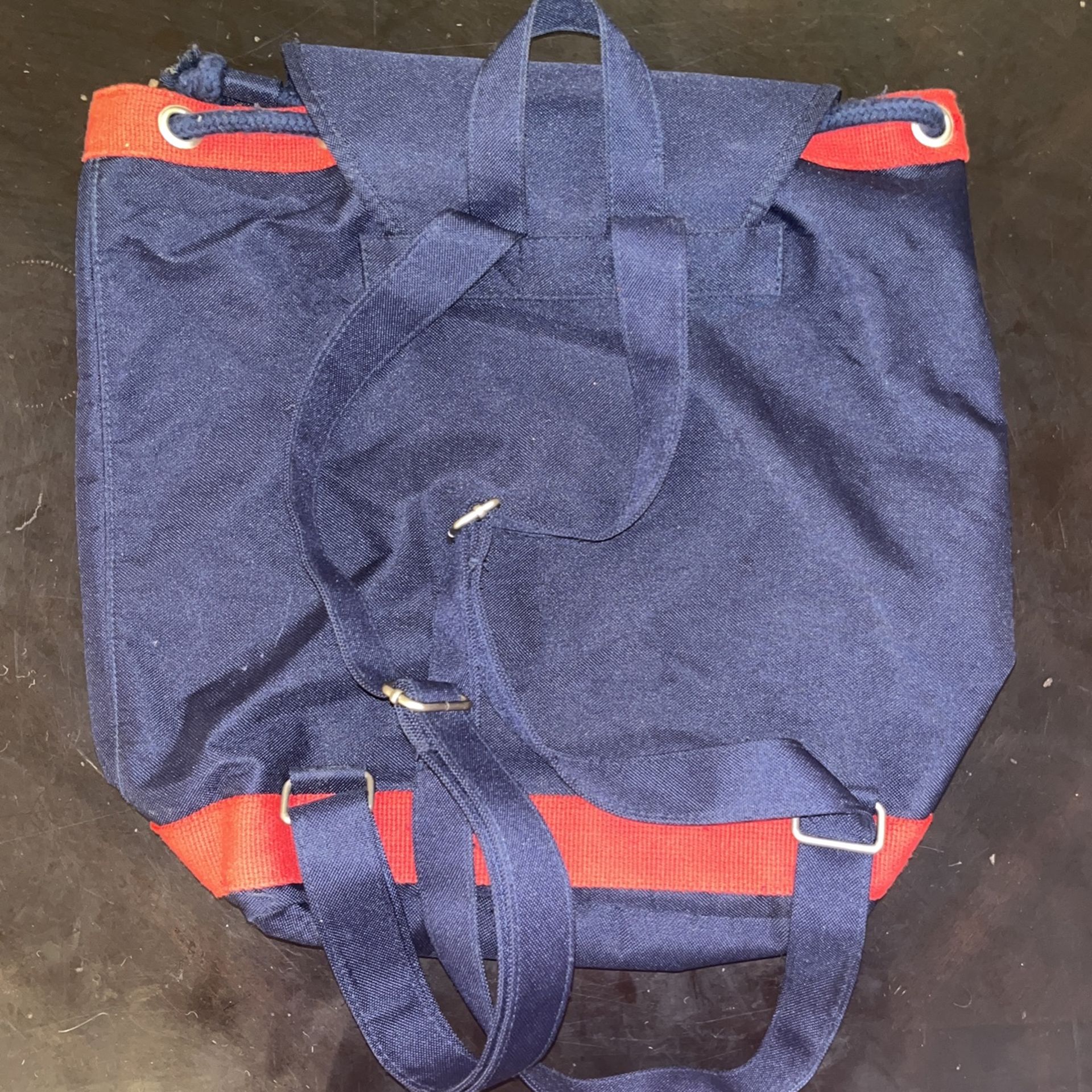 Vintage 1990s Tommy Hilfiger Backpack Nap Sack Tote Bag Big Flag Spell Out Logo