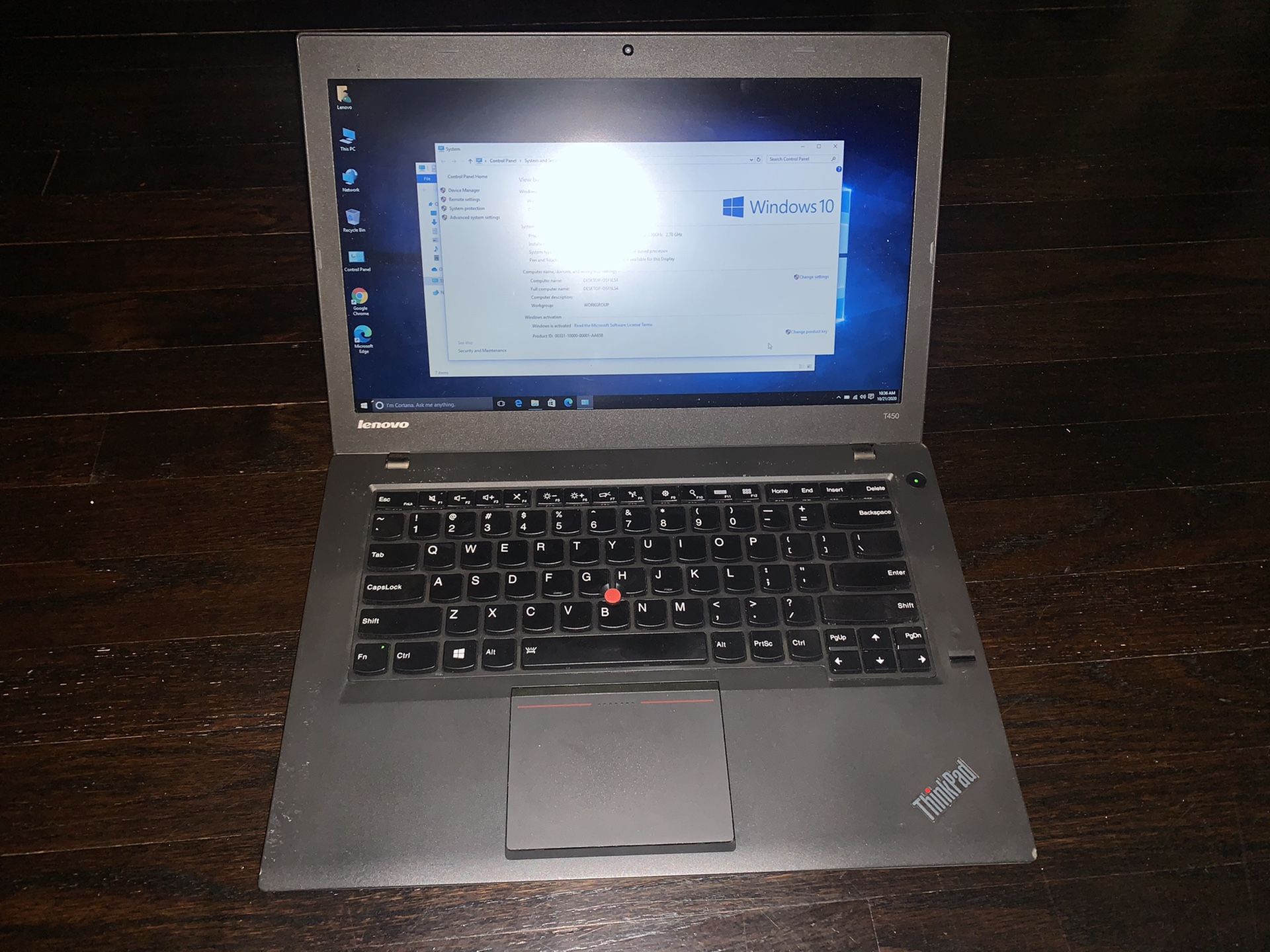 Lenovo Thinkpad T450 14" Intel i7-4600U 2.7GHZ 8GB RAM 500GB HDD Laptop