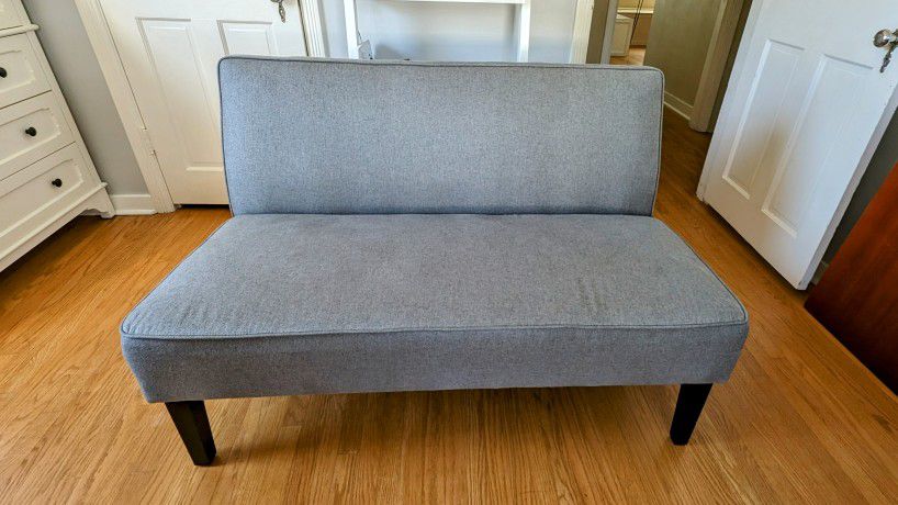 Gray Fabric Loveseat/Settee/Couch