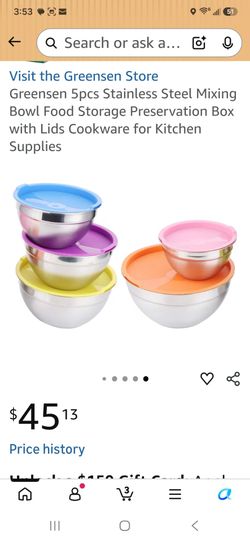 5 pcs mixing bowls/food storage