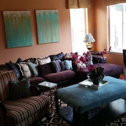 ZGallarie. Brown Sectional 