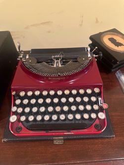 Remington Vintage Portable Typewriter Red