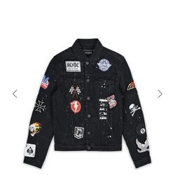 Black Denim AC/DC Jacket