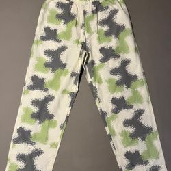 HUF Worldwide Men’s Commander Camo Wide Leg Baggy Pants New DS