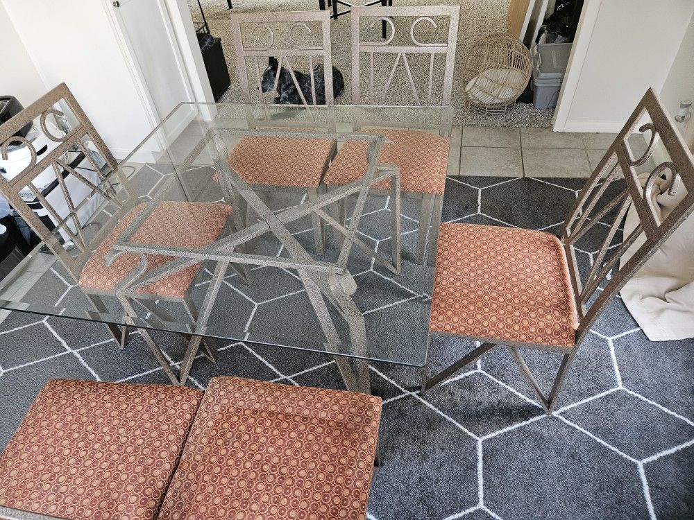 Glass Dining Table Set