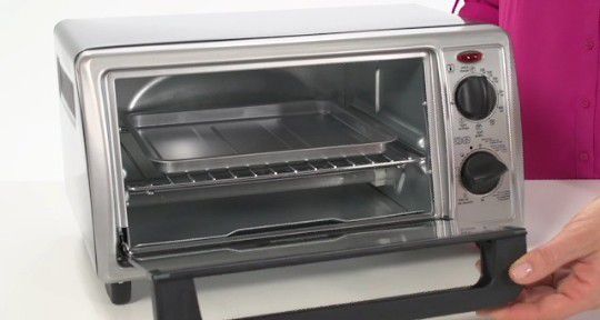 4-Slice Countertop Toaster Oven, Stainless steel Silver