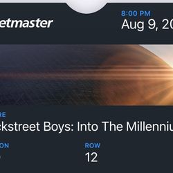 2x BACKSTREET BOYS: INTO THE MILLENIUM August 9th!!