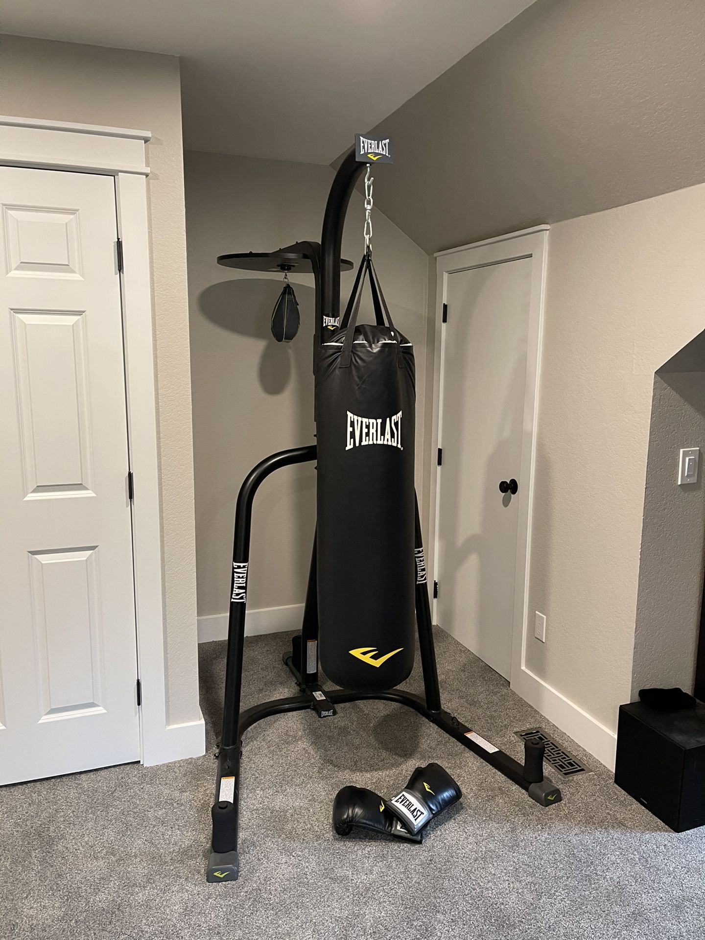 Everlast Heavy Bag / Punching Bag, Speed Bag, Stand, and Gloves