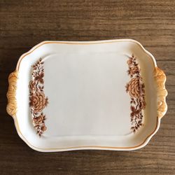 Vintage Vicki of Japan Fall Floral Wheat Serving Platter