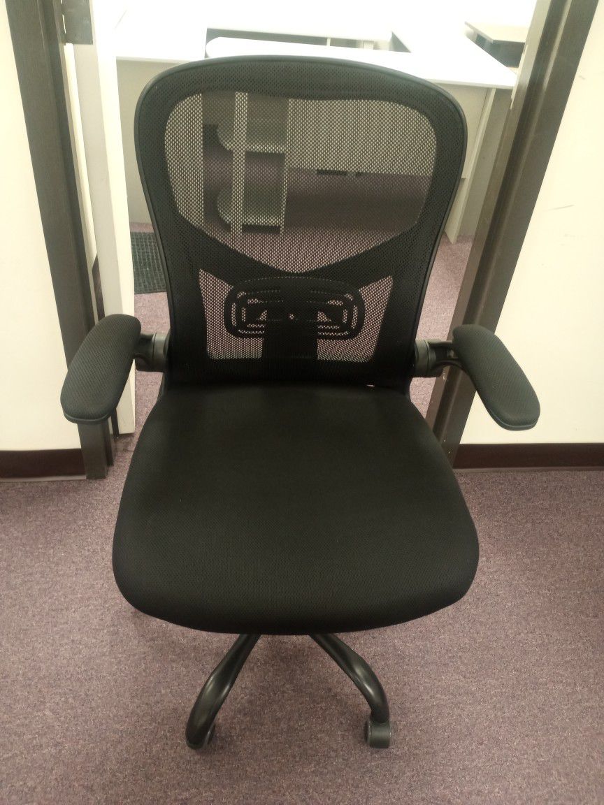 Black Computer Chair With Lumber Support