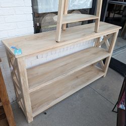 Handcrafted Mango Wood Shelf In Limewash