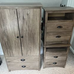 Armoire And Nightstand Set