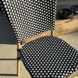 Set Of Two Chairs, Black And White