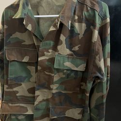 Medium-Long Woodland Camo BDU Shirt