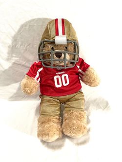 Rare find (San Francisco 49ers stuffed bear with jersey and helmet). This is valued $72.