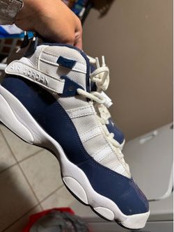 Nike air Jordan 6 rings in white midnight/navy