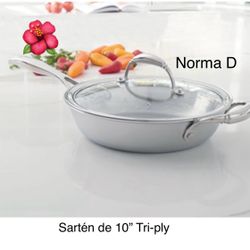 Sartén De 10” Tri-ply Nuevo En Su Caja 🌺 Princess House 🌺