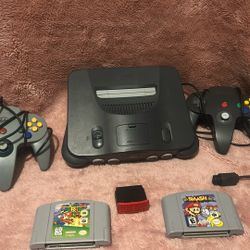 Nintendo 64 Bundle – Smash Bros, Mario 64, Expansion Pak, 2 Controllers – Fully Tested