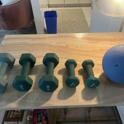Dumbbells and Toning Ball