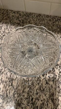 Cut crystal small vintage dessert plate