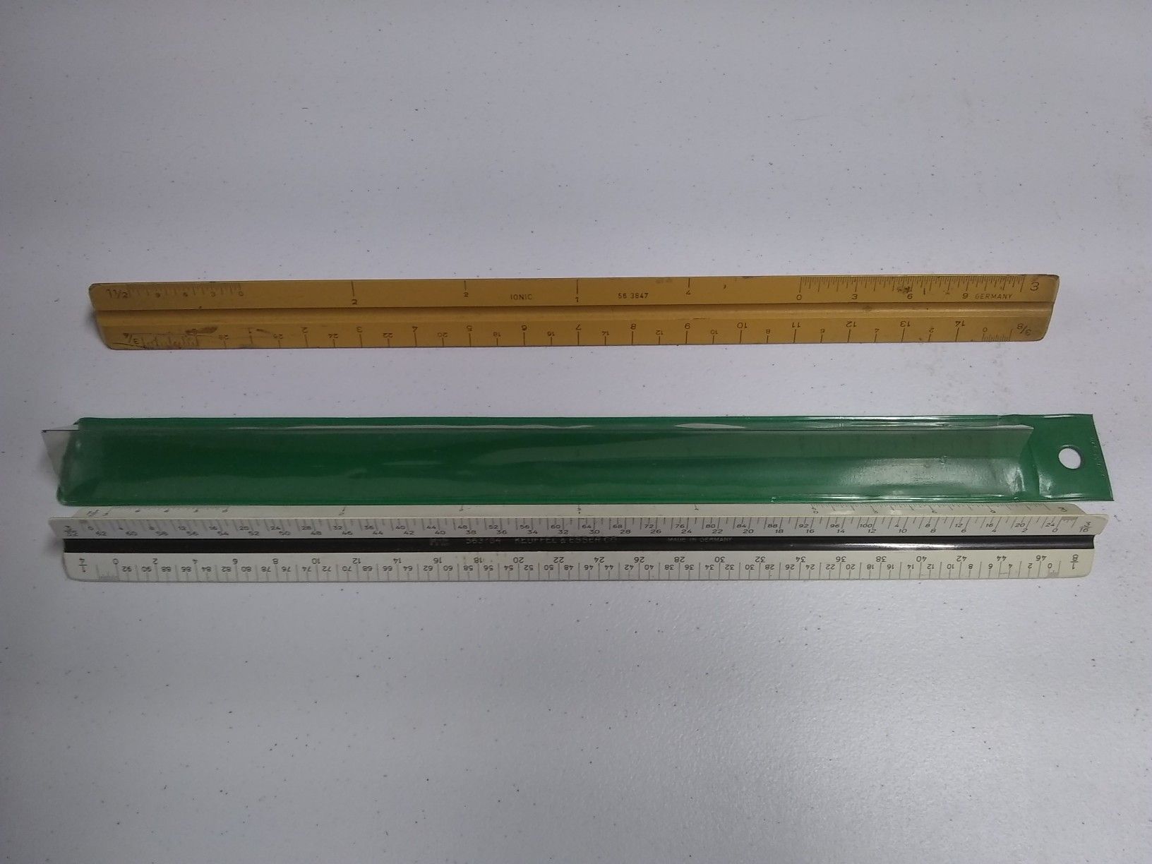 K&E + Ionic Engineer Triangle Scales - Vintage Drafting Equipment