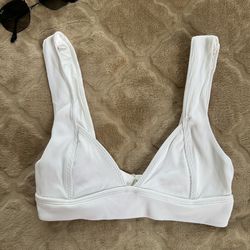 LSpace white bikini top size Small