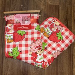 Strawberry Shortcake Twin Sized Quilted Blanket