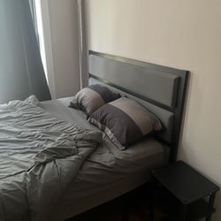 King Size Bed Frame, Headboard, Mattress, Box Spring 