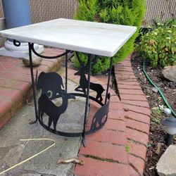 Wrought Iron Animal Table 
